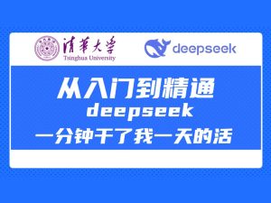 清华大学讲DeepSeek最全教程,从入门到精通,deepseek一分钟干了我一天的活-云顶资源网